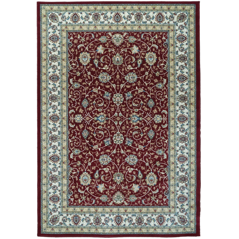 Tapis oriental rouge Attell, Rectangle 7 pi 10 po x 11 pi 2 po