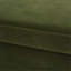 Repose-pieds carré avec rangement 35 po, velours performance vert olive