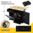 Rolling Kitchen Island Cart W/drop Leaf, Portable Kitchen Islands W/storage Cabinet, Drawer, Spice Towel Rack, Island Table For Kitchen W/trash Storage Cabinet, Mobile Island Table, Black-2004154324