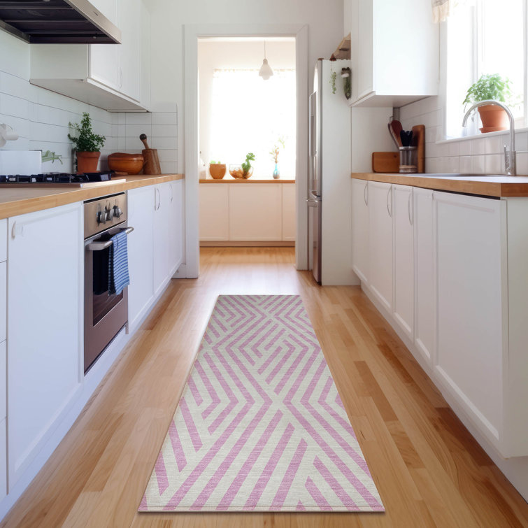 Premium Machine Washable Cerrito AMF550 Pink Rug