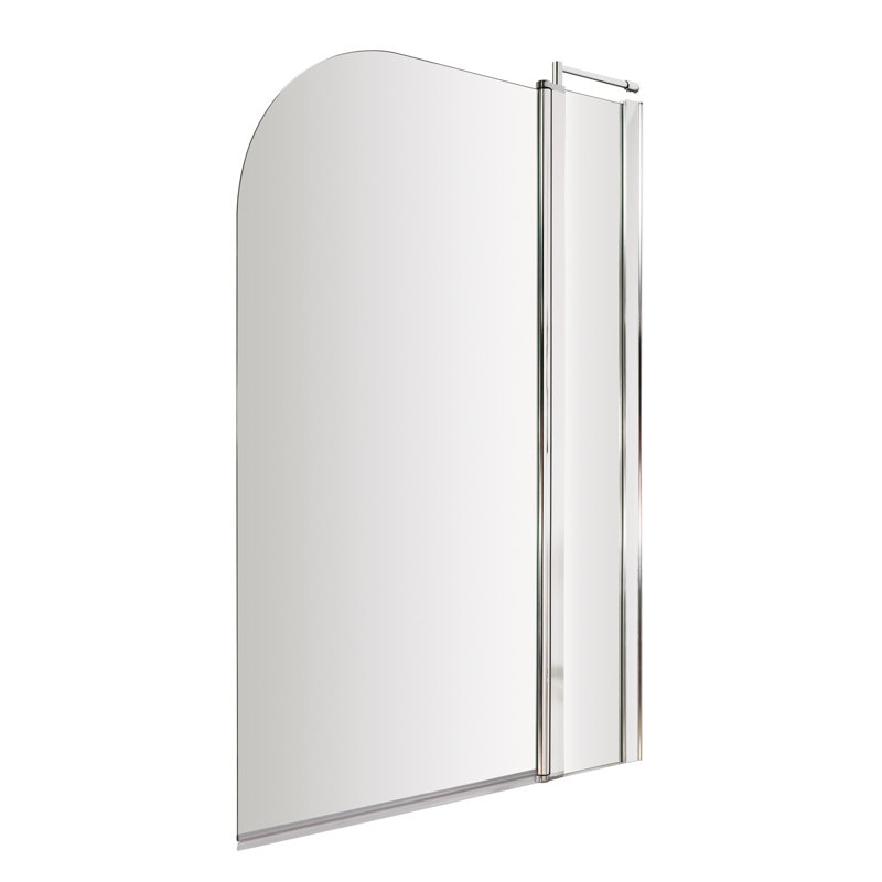 983mm - 998mm W x 1435mm H Hinged Semi-Frameless Tub Door with Clear Glass