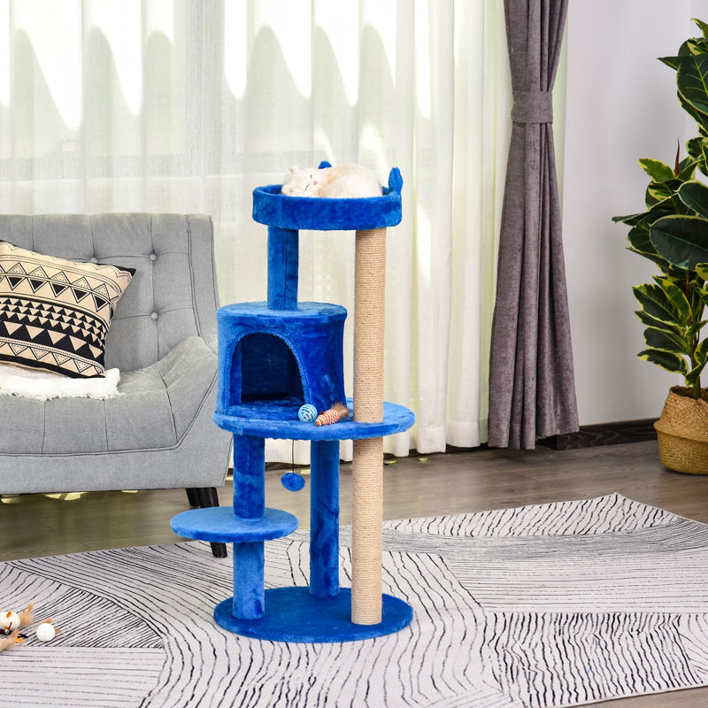 Northborough 104cm H Cat Tree, Royal Blue