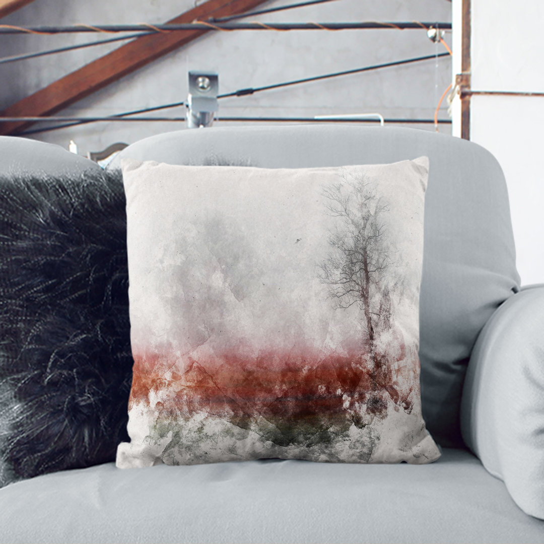 Tree Fog in Switzerland Cushion with Filling
