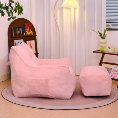 Fauteuils à billes, fauteuil à billes en mousse et en fausse fourrure doux pour adultes et enfants, canapé confortable pour le salon, la chambre à coucher
