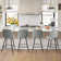 Set of 4 Upholstered Low Back 26" Counter Stool