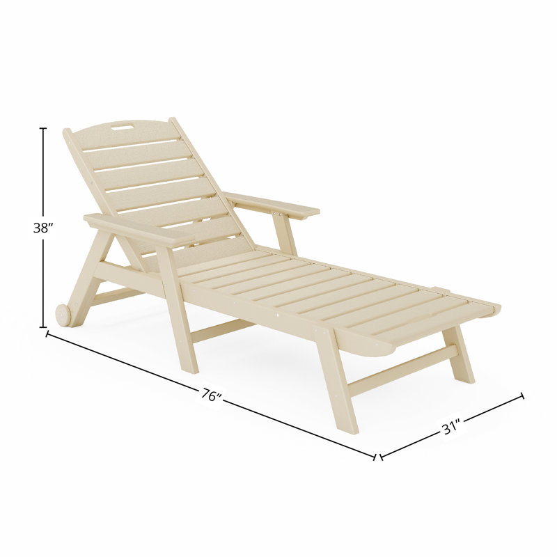 Chaise longue à dossier réglable Clairan, Sable Tybee