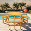 Table de pique-nique en bois Ewa pour 6 personnes avec 3 bancs intégrés-1417410793