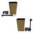 2-Pack Smart Self-Watering Square Planter For Indoor And Outdoor - Hand Woven Wicker - Brown-149235084