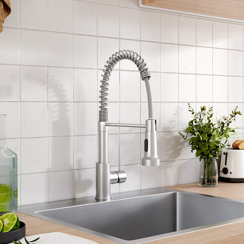 Belfry Kitchen Ailsa Kitchen Faucet, Brushed Nickel