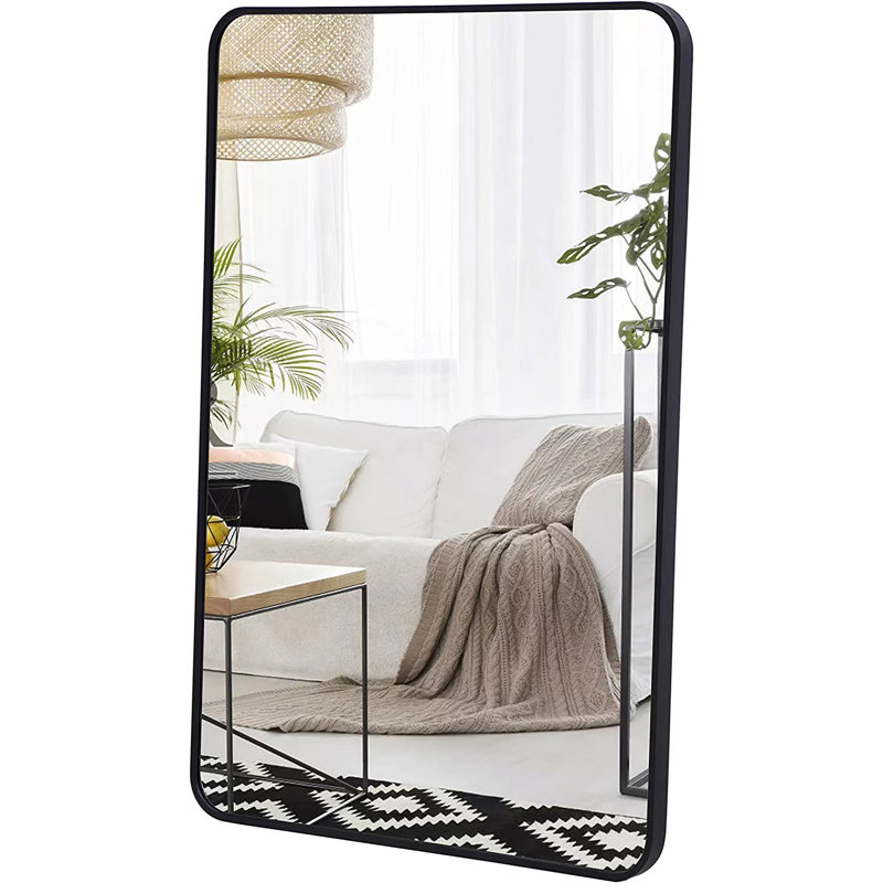 Miroir d'appoint Rauch, 32" x 24", Noir, Rectangulaire