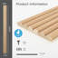 4PCS 103,94 "x 5,71" Panneaux muraux en bois demi-cercle cannelé, panneau mural 3D pour décoration murale intérieure (16,48 pieds carrés / Caisse)-122596172