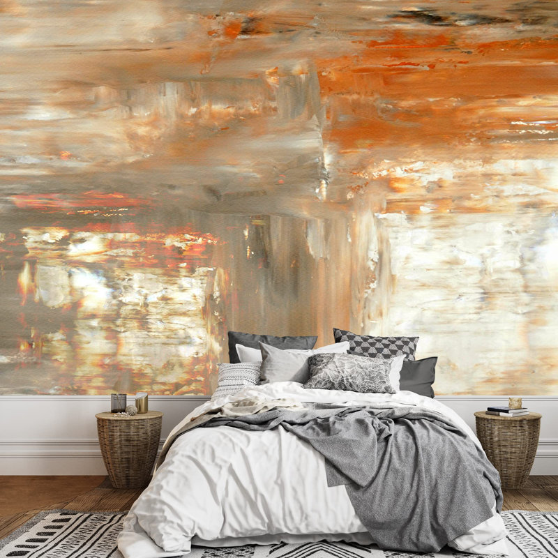 Grunge Abstract Stroke Border, 66" L x 96" W