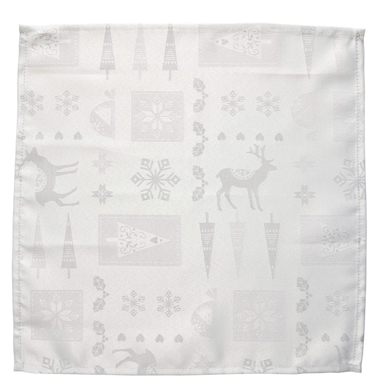 Ambir Polyester Square Napkin, White