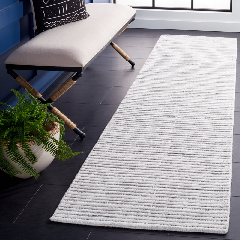 Jennalee Hand Woven Performance Striped Rug, Runner 2'3" x 9'