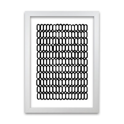 Black And White Oval Multi - Print