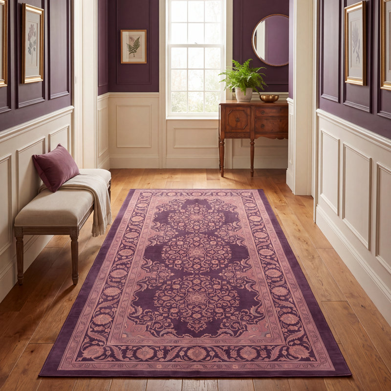 Tapis persan intérieur / extérieur Ember2, Tapis de couloir 2 pi 7 po x 6 pi 7 po
