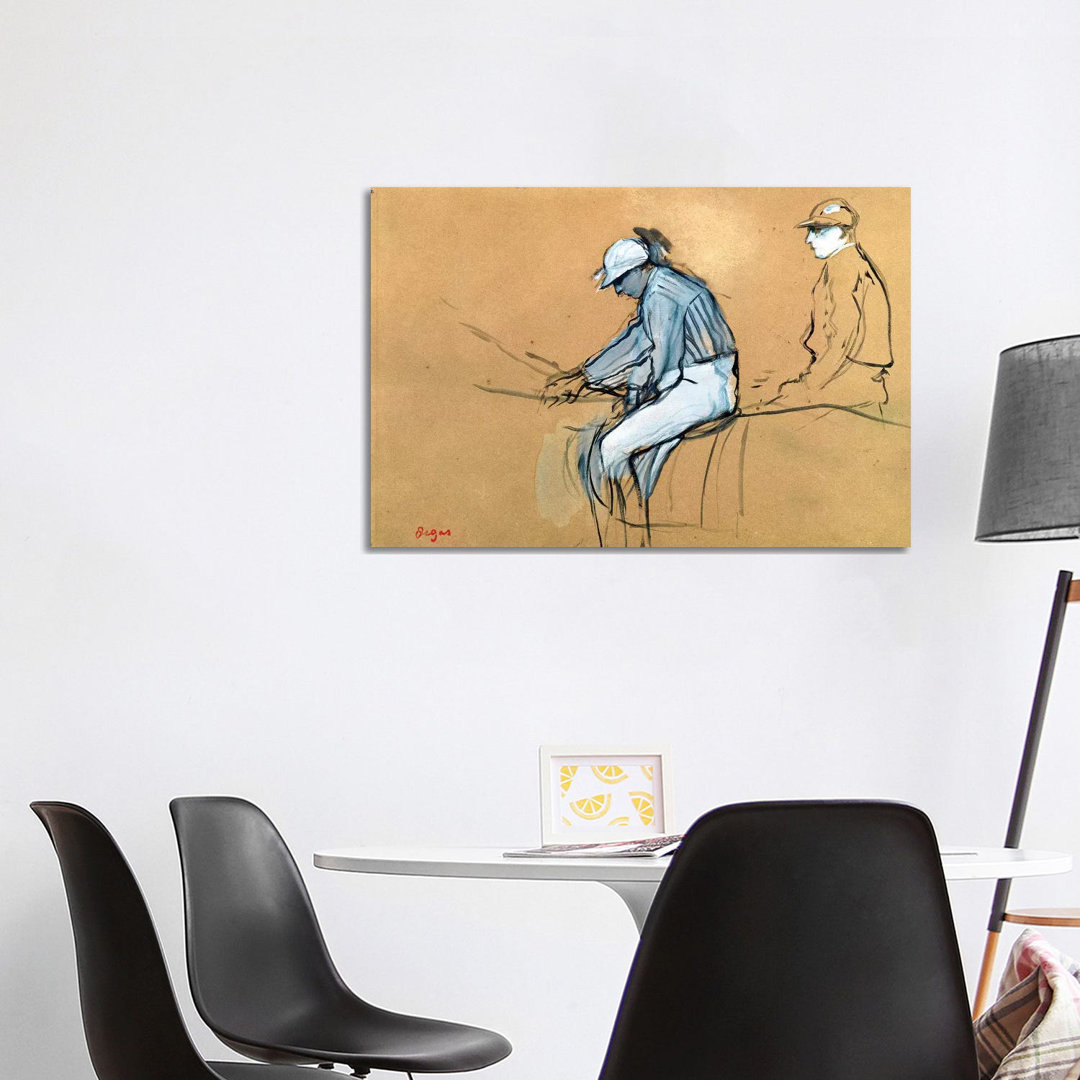 Jockeys by Edgar Degas - Wrapped Canvas Painting