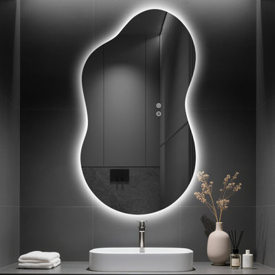 Asymmetrical LED Vanity Mirror with Backlight