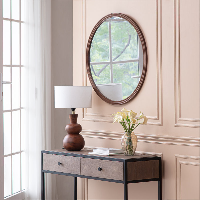 Miroir d'appoint mural 30 po, Brun