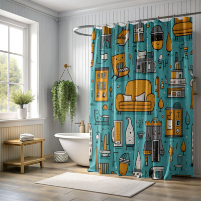 Merry City - Rideau de douche Premium