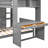 Hasel L Shaped Bunk Bed with Desk, Bookcase and Wardrobe-633294465-665475078