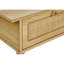 Table d'appoint décontractée à deux niveaux de 61 cm de hauteur, avec dessus en stratifié naturel et panneau, idéale comme table de chevet dans une chambre ou un salon. Étagère de rangement fermée.