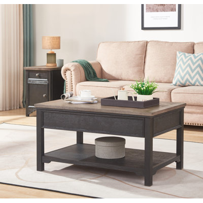 Table basse avec plateau relevable
