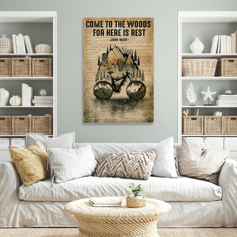 «Come to the Woods for Here Is Rest», John Muir, impression sur toile tendue, H 36 po x l 24 po x P 1,25 po