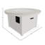 42" Round Rustic Polymer Fire Table with Propane Shelf-290734415