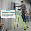 Fibreglass ladder, single side step ladder, for electrical engineering ladder structure insulation ladder,green 5steps