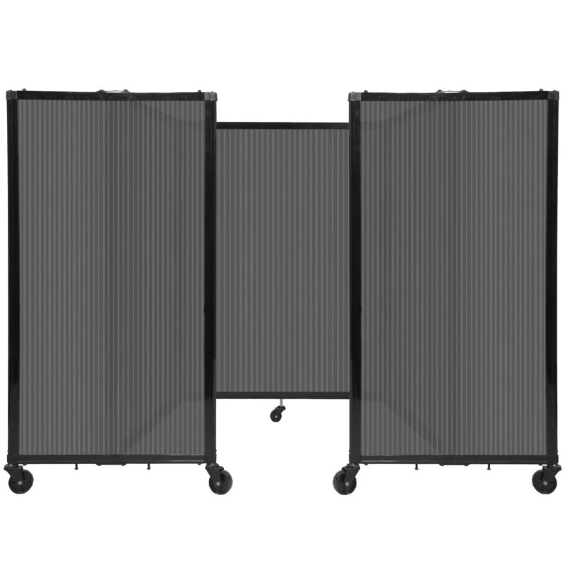 Cloison murale en polycarbonate 360, H 48 po x l 102 po, Gris foncé