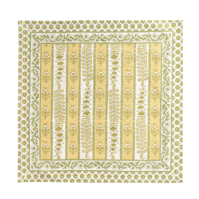 Charlemont 100% Cotton Floral Square Napkin, Pistache