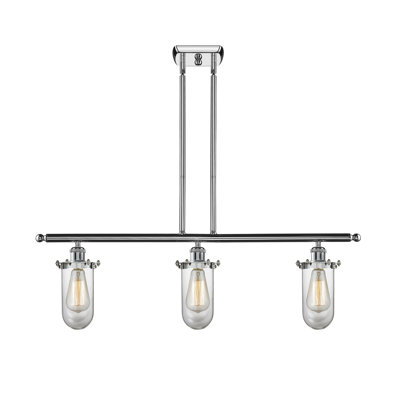 Luminaire suspendu linéaire à 3 lumières pour îlot de cuisine Calixta