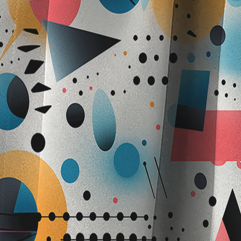 Oma - Abstract Geometric Blackout Curtain - 1 Panels, L 52 po x L 108 po