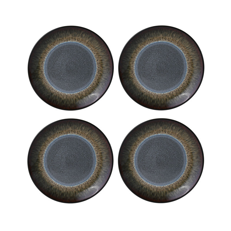 Pfaltzgraff Monroe Gray 16-Piece Stoneware Dinnerware Set, Service for 4