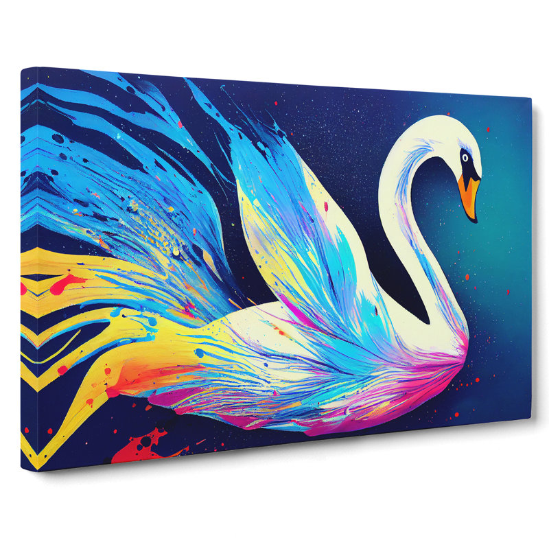 Swan Splash Vol.6 Abstract - Wrapped Canvas, 50cm H x 76cm W x 3cm D