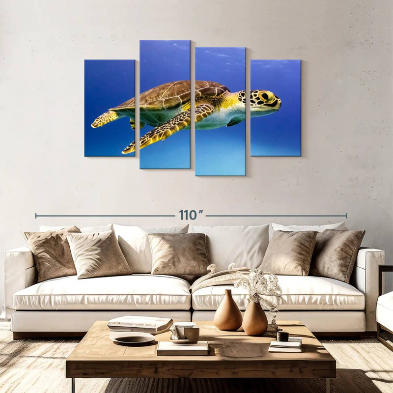 Brampt Young Hawksbill Turtle, 48" H x 75" W