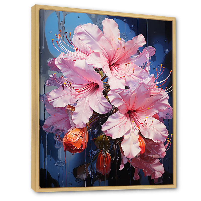 Éclat de couleur tropicale Hibiscus I - décoration murale hibiscus, Cadre naturel flottant, H 40 po x l 30 po