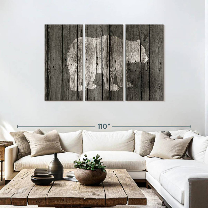 Brampt Bear Lodge, 48" H x 74" W