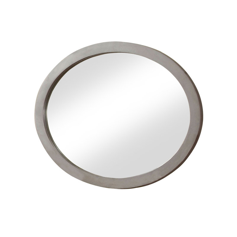 Stalter Oval Wall Mirror, Gray