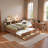 Wood Daybed With Storage Drawers, Side Shelves, Desk And Trundle-1422639671-1422639666