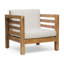 Fauteuil club beige - et imperméable avec fauteuil en bois: structure de coussins de style Mid-Century