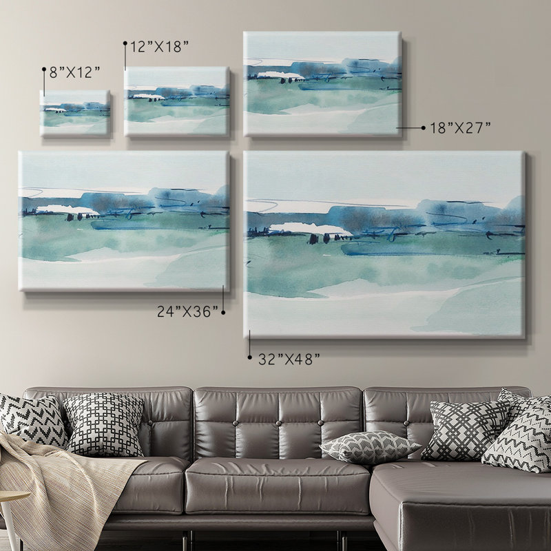 Ultramarine Vista I, toile tendue avec châssis de qualité supérieure - prête à être accrochée, H 24 po x l 36 po