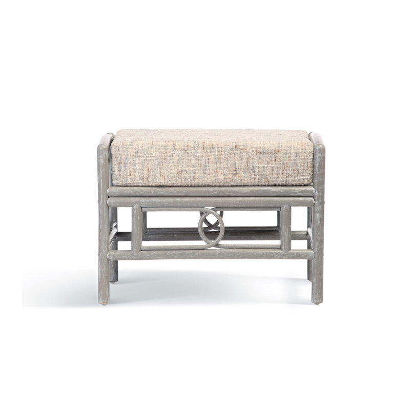 64cm Wide Solid Colour Footstool Ottoman