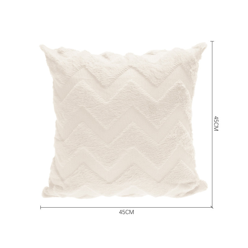 Masafumi Cotton Square Cushion, White