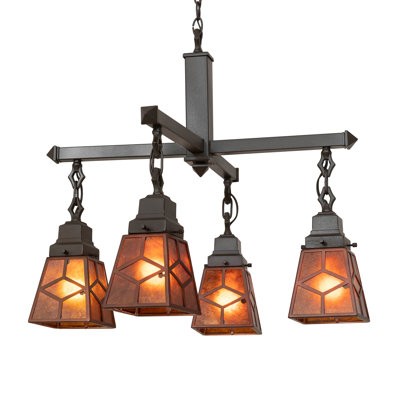 4 - Light Dimmable Modern Linear Chandelier