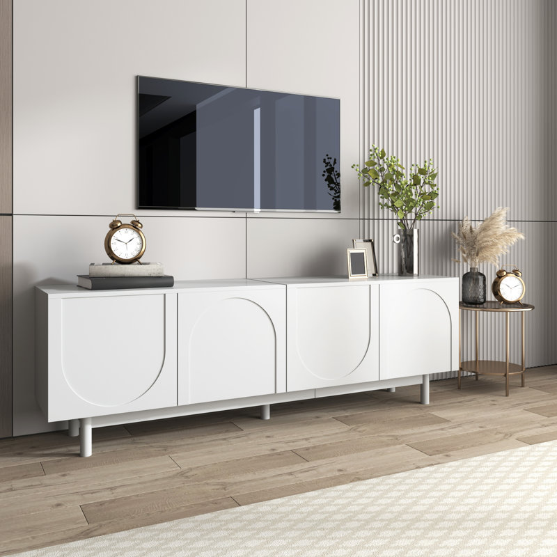 Unfinished TV Stand for TVs up to 70", White