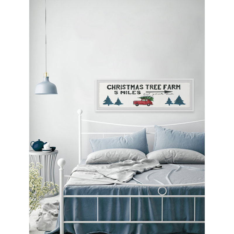 Tree Farm 5 Miles - Single Picture Frame Panoramic Print, 25cm H x 76cm W x 3.81cm D