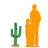 Small Cactus Life Size Statue