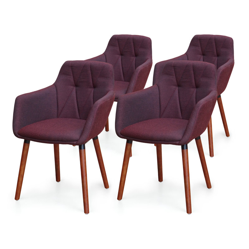 Chaise de salle à manger Caviness Chavers, Rouge